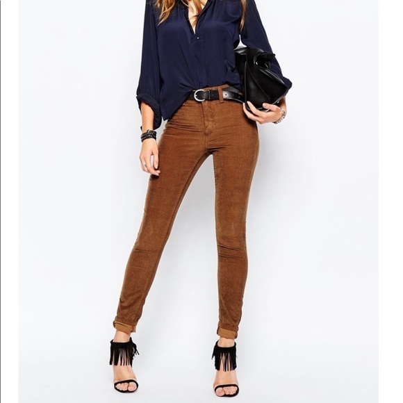 NWT BlankNYC Juke Box Brown Corduroy Skinny Pants - Picture 1 of 12